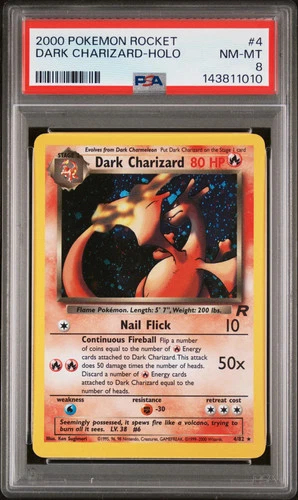 2000 Pokemon Rocket Dark Charizard Holo PSA 8 NM-MT #4
