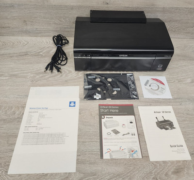 Epson Artisan 50 Printer B412B With CD Tray & Driver Disc Tested Working READ!