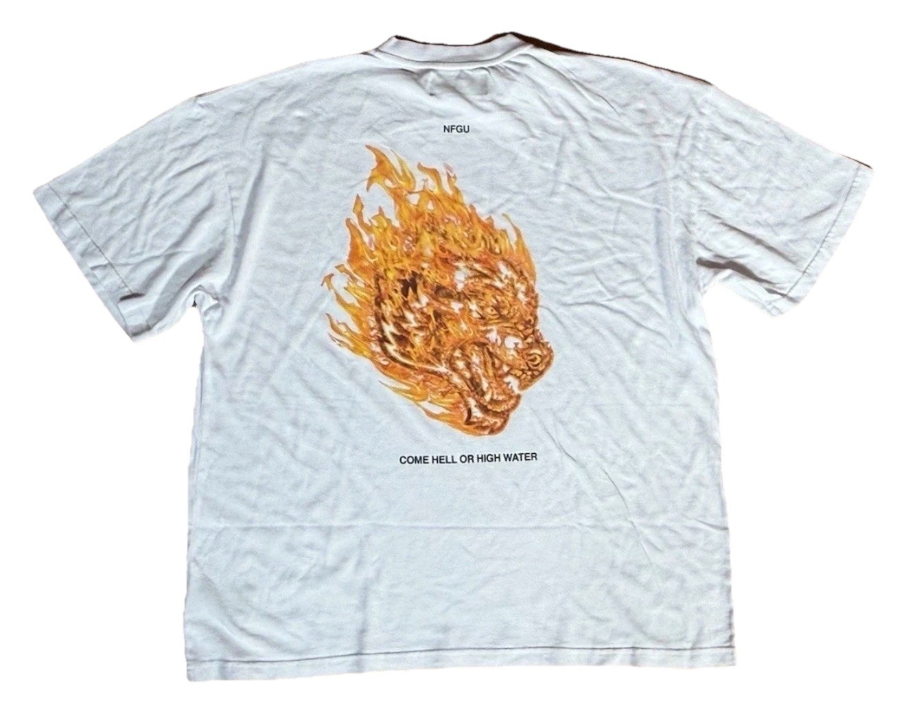 Darc Sport Come Hell Or High Water Flaming Wolf T Shirt Size XL of /1000