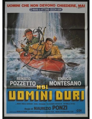 NOI UOMINI DURI Film Poster Renato Pozzetto Enrico Montesano A313