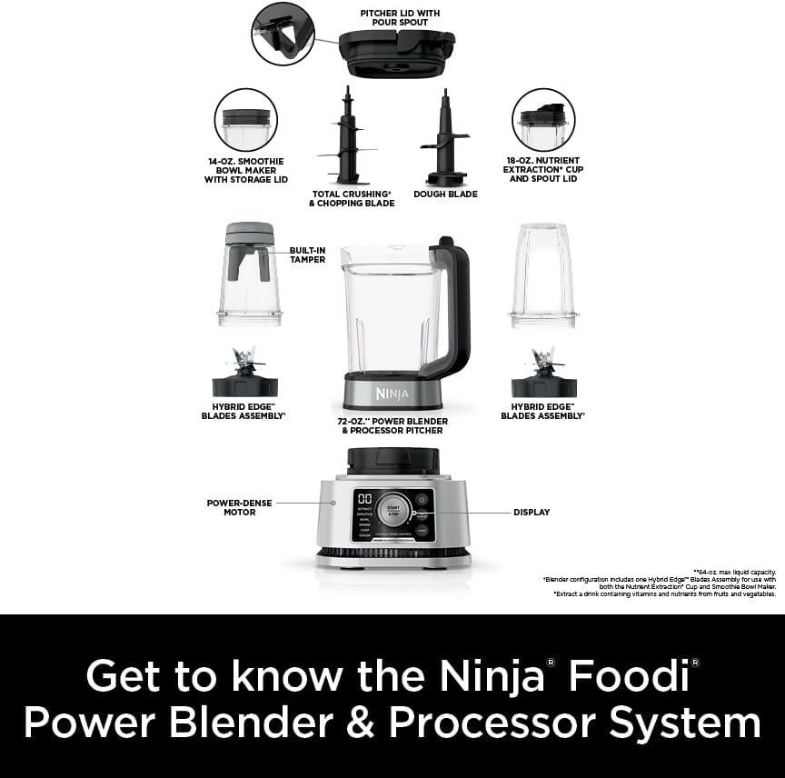 Ninja - Foodi Power Blender & Processor System Smoothie Bowl Maker SS351