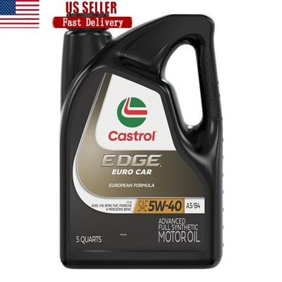 Full Synthetic Motor Oil 5W-40 Euro A3/B4 Engine Protection Performance 5 Quarts