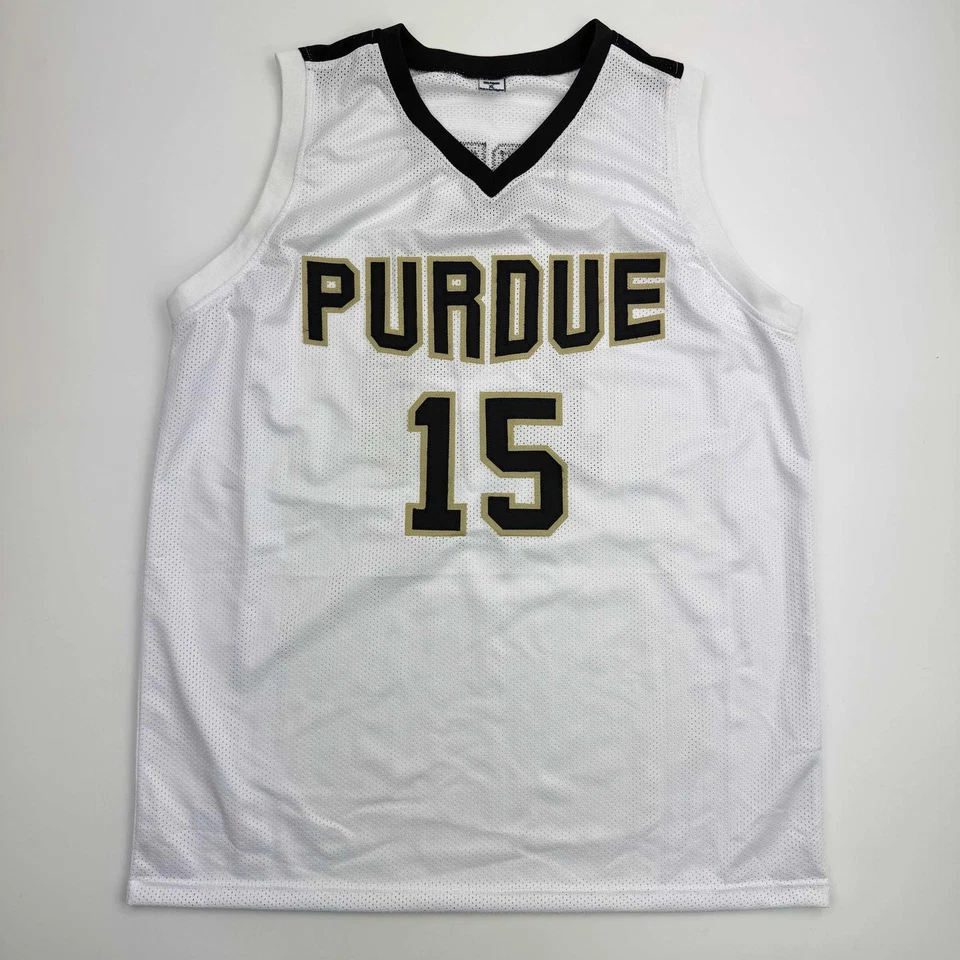 Camiseta de basquete universitária branca autografada/assinada Zach Edey Purdue JSA CERTIFICADO DE AUTENTICIDADE - Imagem 4 de 4