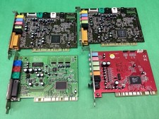 x4 PCI Sound Card - x2 CT4780  CT4810 Blaster  EC-SC76871 - UNTESTED LOT OF 4