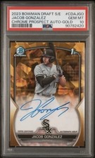 2023 Bowman Draft Chrome Jacob Gonzalez Auto Gold Refractor /50 PSA 10 (RC)