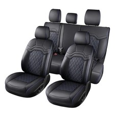 Wrangler Seat Covers 4 Door 07-17 Wrangler JK 4-Door Full Set/Black  Blue