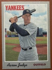 Aaron Judge 2019 Topps Heritage 1970 Cloth Stickers #1 New York Yankees MLB