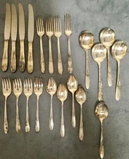 Oneida Community Flatware FANTASY Tudor Plate 1941 Silverplate Silverware 26 PCS