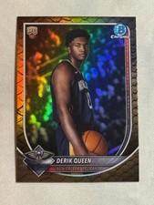 2025-26 Bowman Chrome Reptilian Refractor Derik Queen Rookie RC #BCV-13 Pelicans
