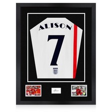 Frame For Any Signed Football cricket Rugby Shirt  2 photo & 1 plaque cutouts
