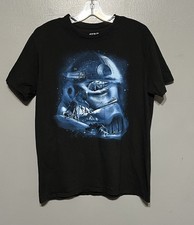 Fifth Sun Star Wars Stormtrooper Helmet Tee Black Boys Large Darth Vader DS Art