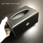 JDM JP Junction Produce Black Leather Luxury Car Tissue Boxes Paper Towel Case