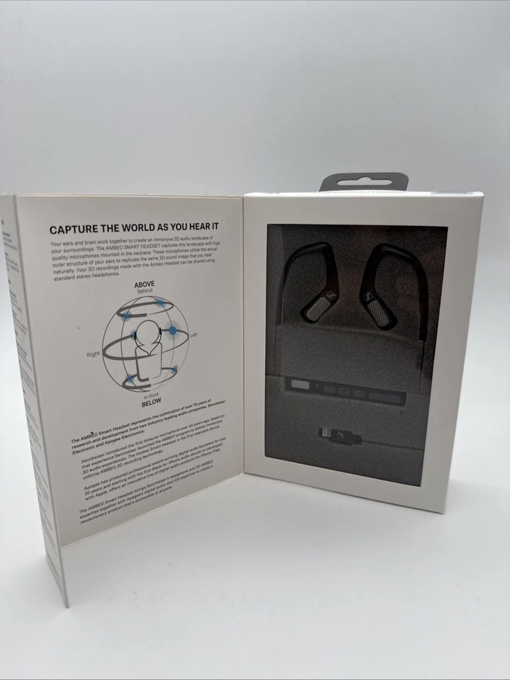 Sennheiser Ambeo Smart Headset Earphones - Uses Lightning Connector- Black - New - Image 2 of 4