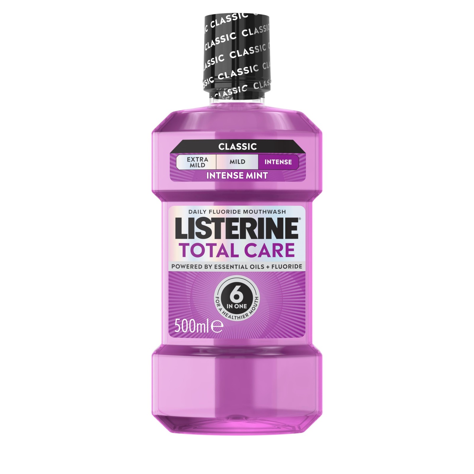 Listerine Total Care Intense Taste Classic Antibacterial Mouthwash (500ml) Fresh