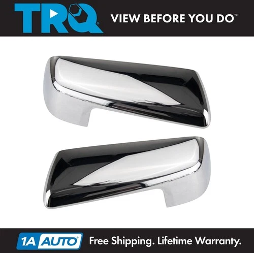 TRQ Mirror Cap Set Fits 2019-2021 Chevrolet Silverado 1500 GMC Sierra 1500