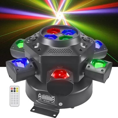 Moving Head DJ Lights, Olaalite 150W LED Stage Light 4-in-1 RGBW with 6 Arms