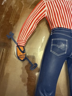 LEVI'S JEANS 1960s STORE DISPLAY Plastic Light up Sign & Wall