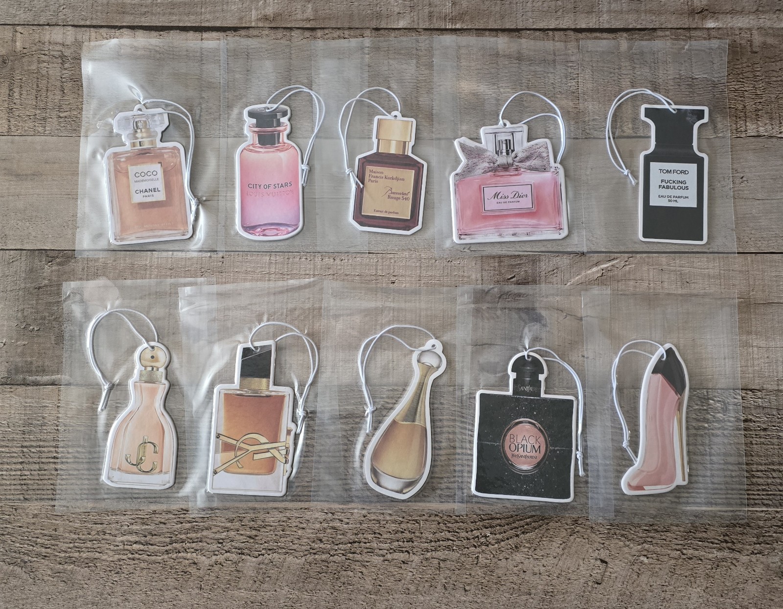 10 PACK Car Air Freshener Mixed Scent Designer Inspired Luxury Lot New Sealed