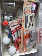 Vintage Sewing Lot- Original Packaging Zippers Ribbons Tools Craft Supplies
