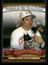 Paul Molitor 2010 Topps History of the World Series #HWS18 Toronto Blue Jays