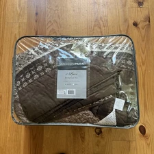 Madison Park Bedspread Set Queen Brown Princeton 5 Piece Reversible Jacquard