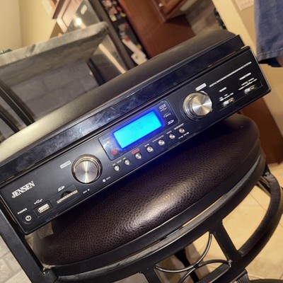 JENSEN JTA=460 AM FM STEREO TURNTABLE 3 SPEED ENCODING SYSTEM MP3