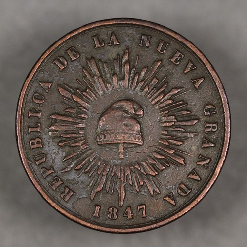 1847 Colombia 1/2 Decimo de Real
