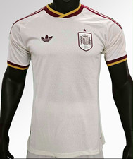 adidas Spain National Team Soccer Jersey White Maroon Gold España Crest