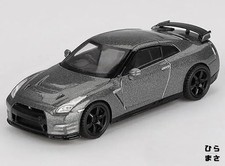 Miniature Car 1/64 Nissan GT-R Nismo 2013 R35 CRS RHD Dark Metallic Grey Mini GT