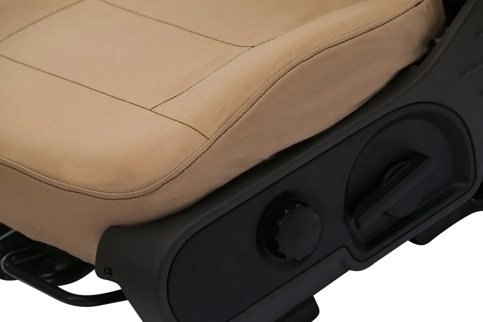 For Pontiac Bonneville 87-91 Canvas 1st or 3rd Row Tan Custom Seat Covers Foto 4 de 4