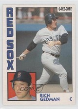 1984 O-Pee-Chee Rich Gedman #296 0j0