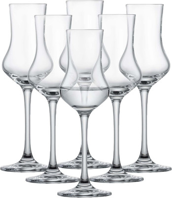 Classico Grappa Glass (Set of 6), Shot Glasses with Stem, Dishwasher-Safe Tritan