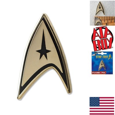 Artisan Star Trek Command Insignia Pin - Lightweight & Durable Enamel Design