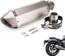 Motorcycle Exhaust Muffler Titanium 1.5-2 Inlet With Removable Db Killer
