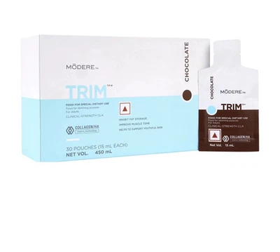 Modere Trim Chocolate CLA Collagen Supplement 450 ml Skin Joint Weight Mgmt - Photo 1/4
