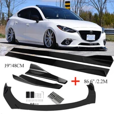 For Mazda 3 Glossy Black Front Bumper Lip Splitter Spoiler Diffuser Body Kit