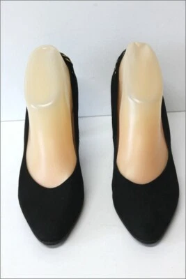 BALLY Escarpins Vintage Tout Cuir Velours Noir Doublés Cuir T 4.5 UK / 37.5 TBE - Photo 1/4
