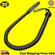 Bull Whips 03 Feet Long, 16 Plait weaving bull whip Black Dragon Tail