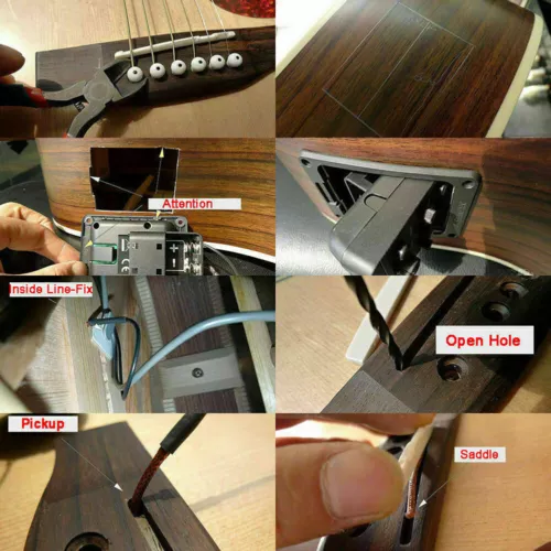4-Band 301 EQ Equalizer Acoustic Guitar Piezo Pickup Preamp LCD Tuner System AU - Picture 8 of 10