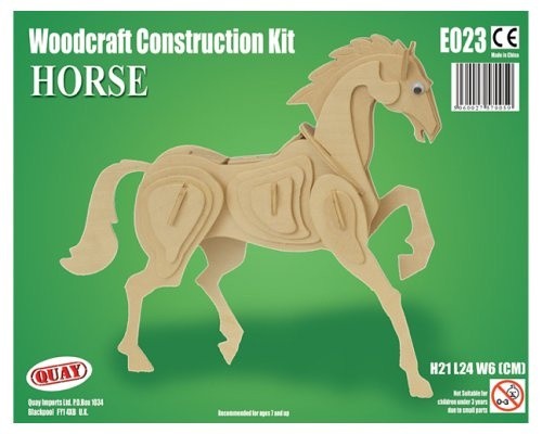 Horse Woodcraft Construction Kit New Animal 3D Wooden Model For - Main Image
