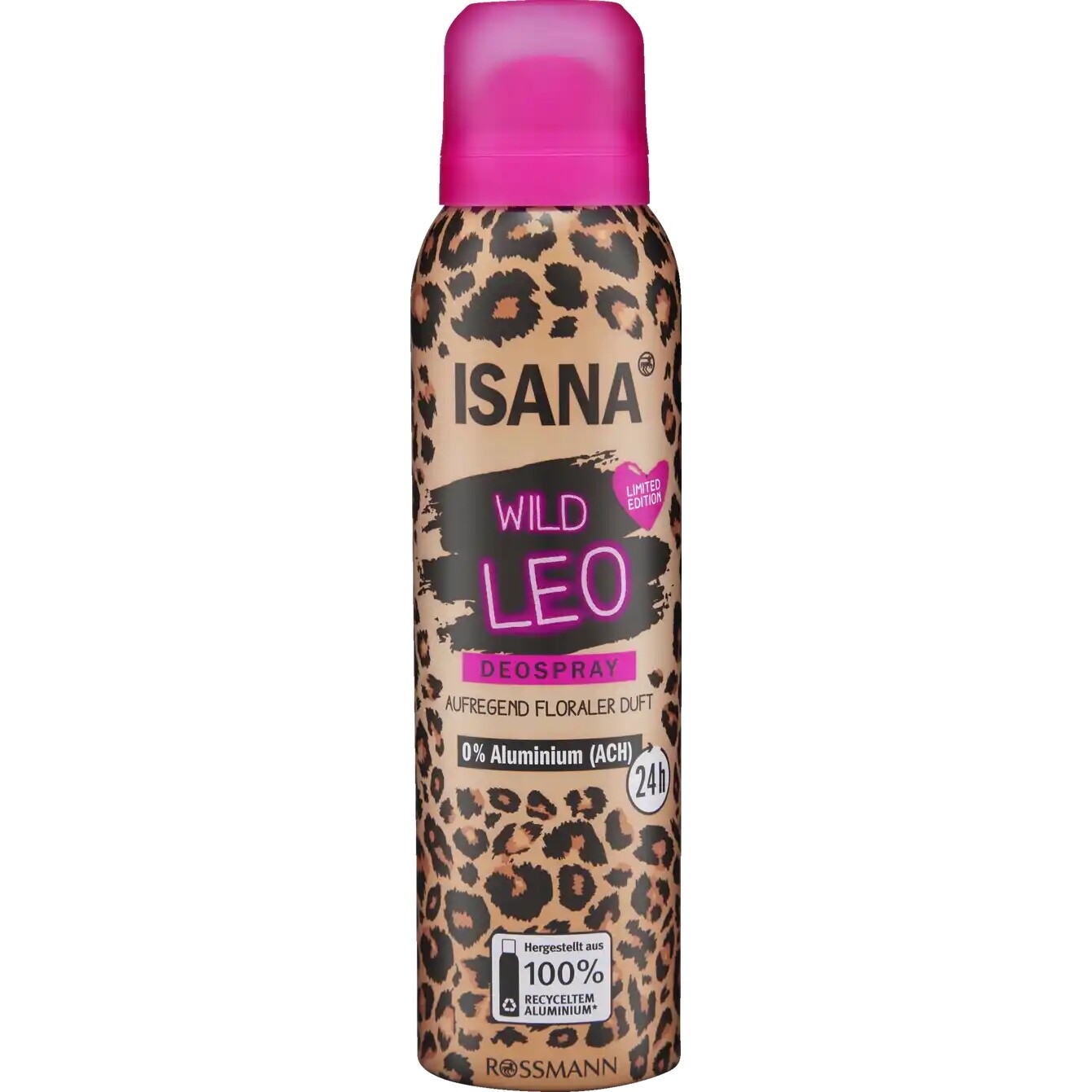 ISANA WILD LEO deodorant spray 0% ALUMINUM 150ml -FREE SHIPPING