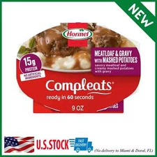HORMEL COMPLEATS Meatloaf & Gravy with Mashed Potatoes Microwave Tray, 9 Oz. 6PK