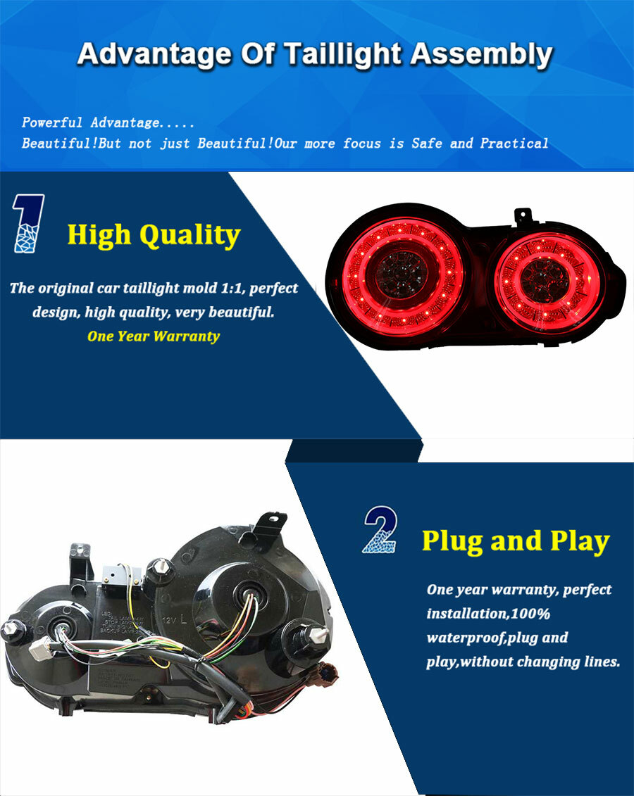 NISSAN GT-R GT3 テールランプユニット LED Tail lights Assembly For Nissan GT-R 2009-2020 Dark Turn