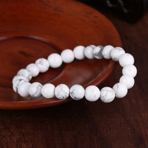 Men Women 8mm Tiger Eye/Turquoise/Agate/Lava Stone Round Beads Elastic Bracelet - Bild 4 von 16