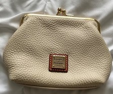 Dooney & Bourke Pebble Grain Large Framed Purse Off White Ivory