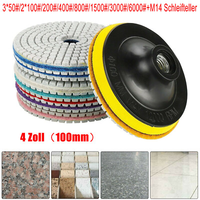 12stk Diamant Polierscheiben Schleifpad Polierpads Set Für Marmor Granit Beton