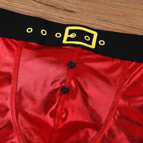 UK Mens Boxer Briefs Christmas Shorts Velvet Santa Claus Panties Trunks Lingerie - Picture 22 of 32
