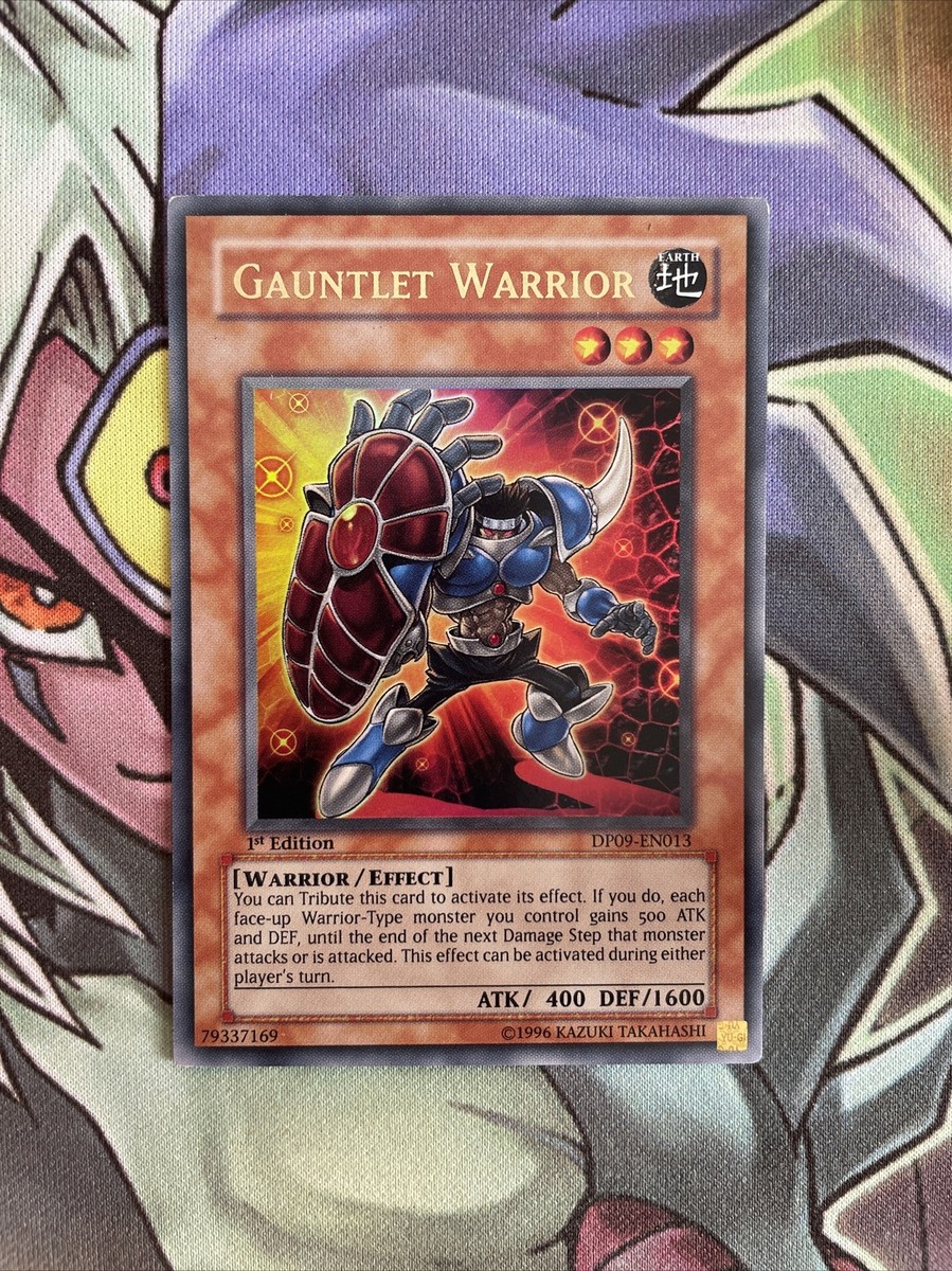 yugioh card gauntlet DP09-EN013 Gauntlet Warrior Ultra Rare 1st Edition NM Yugioh Card