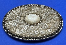 Chunky White Beaded theme - Western Rope boarder belt buckle