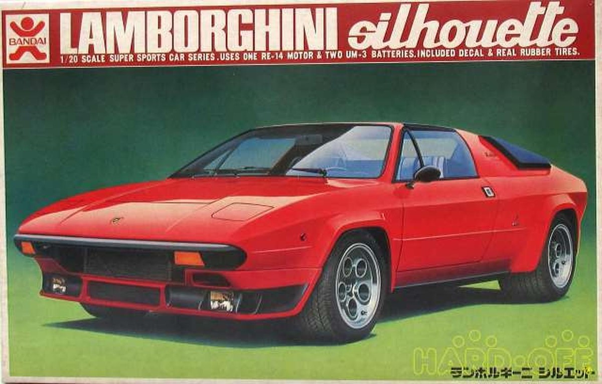自動車 BANDAI 1/20 Lamborghini Silhouette Rare Kit Bandai 1/20 model kit Lamborghini Silhouette from Japan